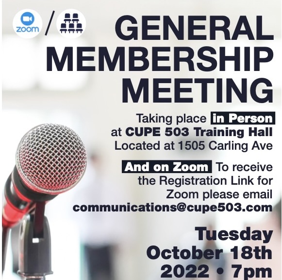 Membership Meeting: 18 October 2022