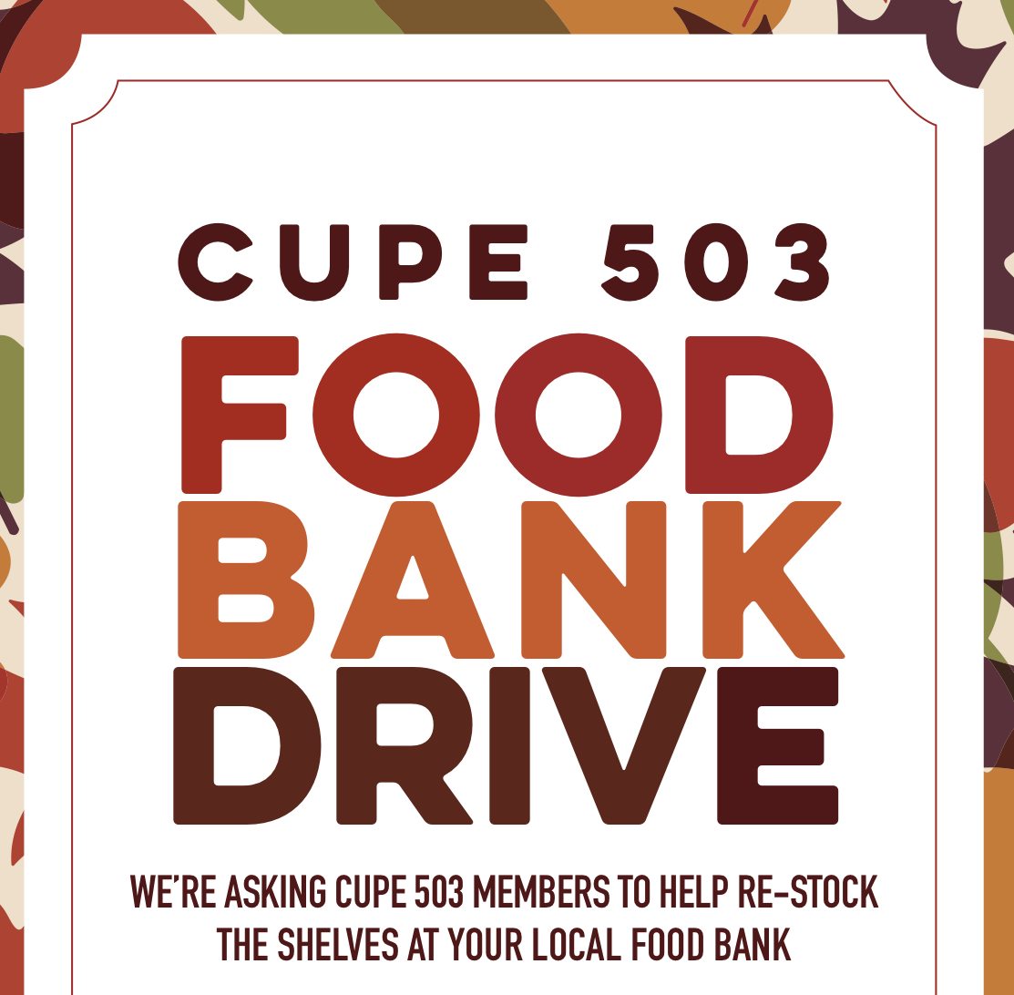 CUPE 503 Members Food Bank Drive