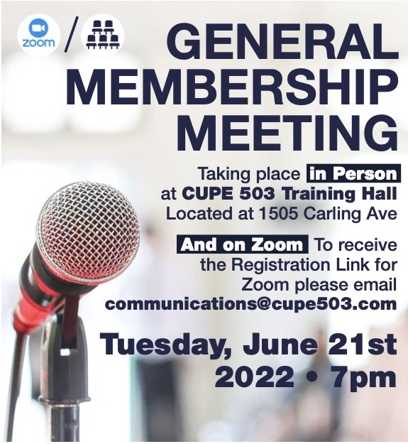 Membership Meeting: 21 June 2022