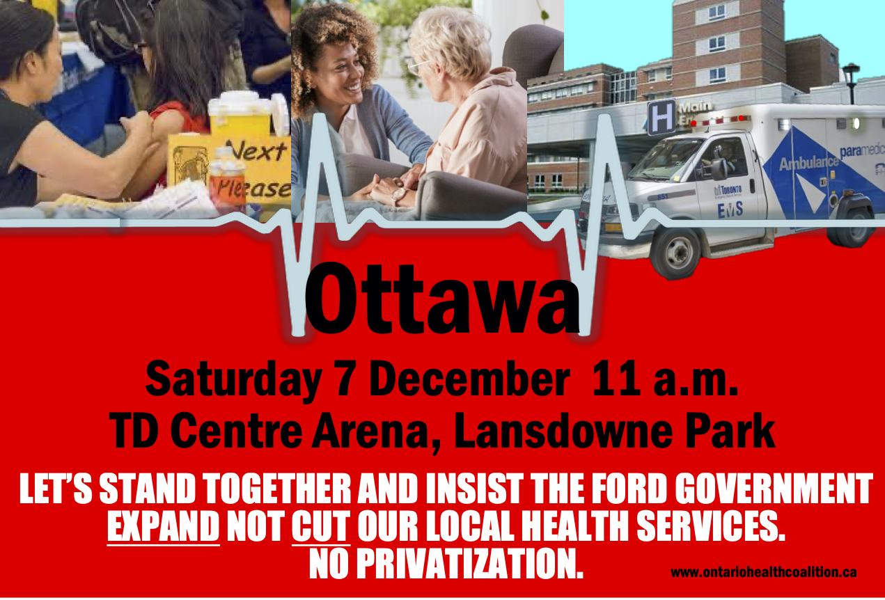 Ottawa Healthcare Rally, December 7, 2019