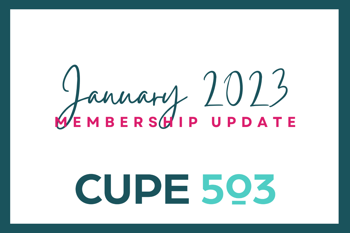 Membership Update: January 2023