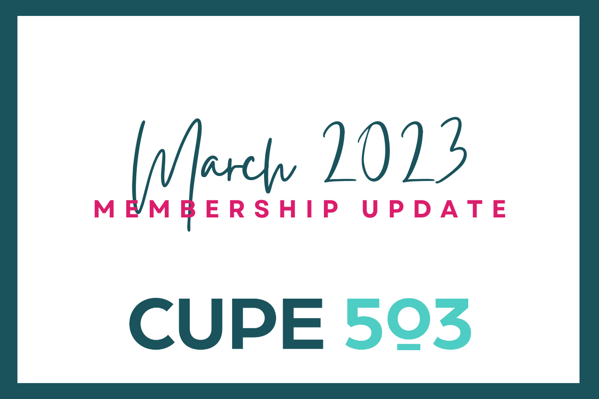 Membership Update: March 2023
