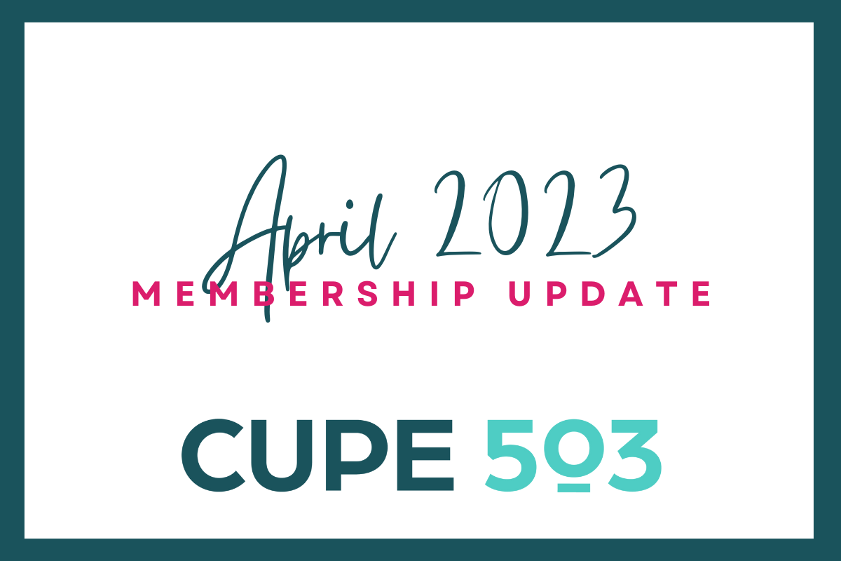 Membership Update: April 2023