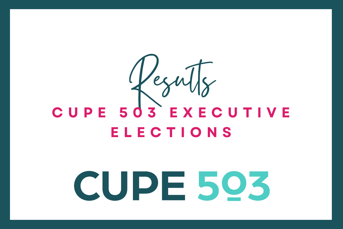 CUPE 503 Executive Elections: Results