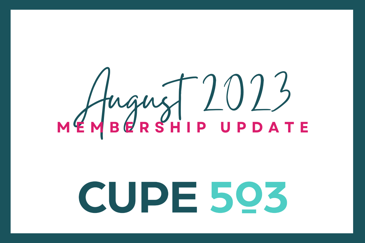Membership Update: August 2023