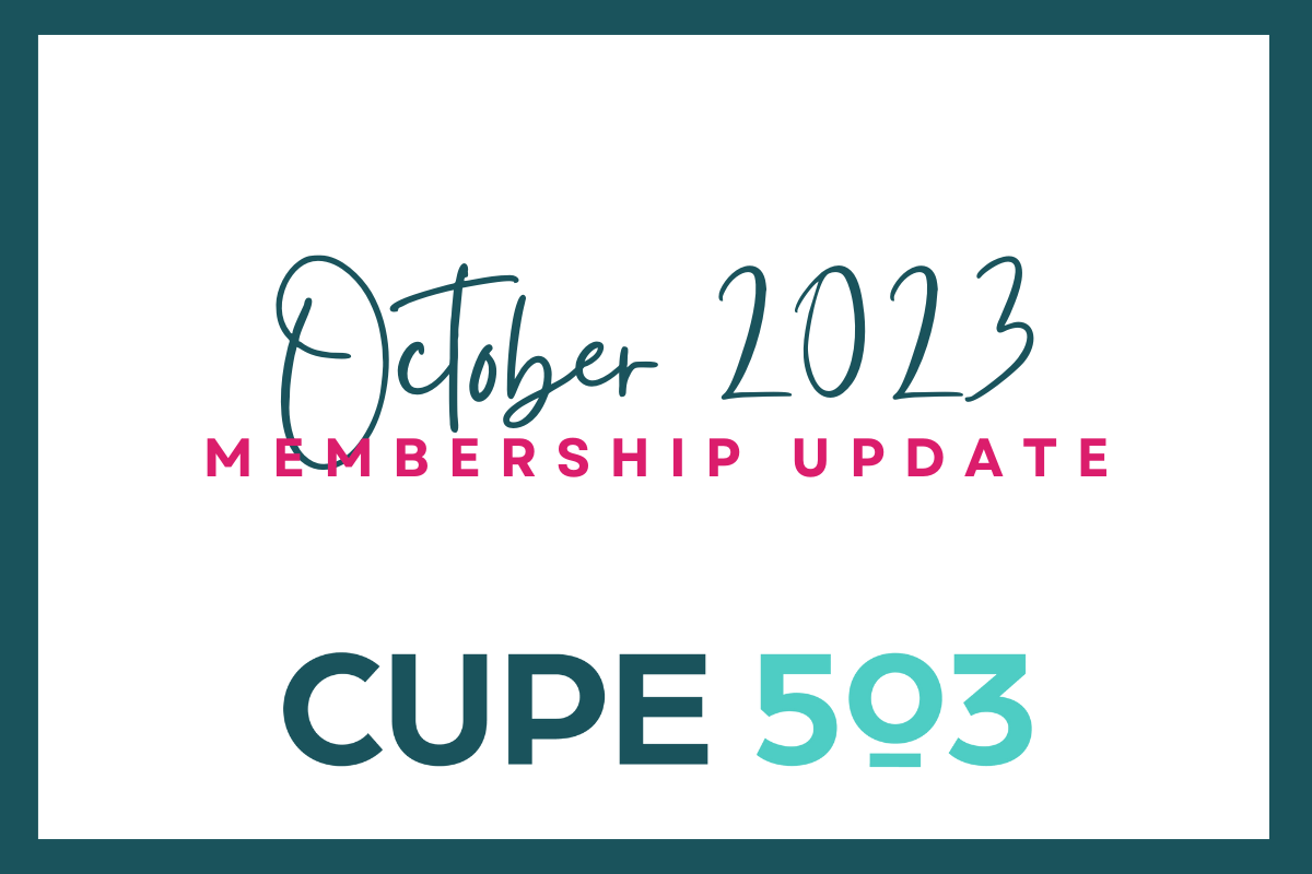 Membership Update: October 2023