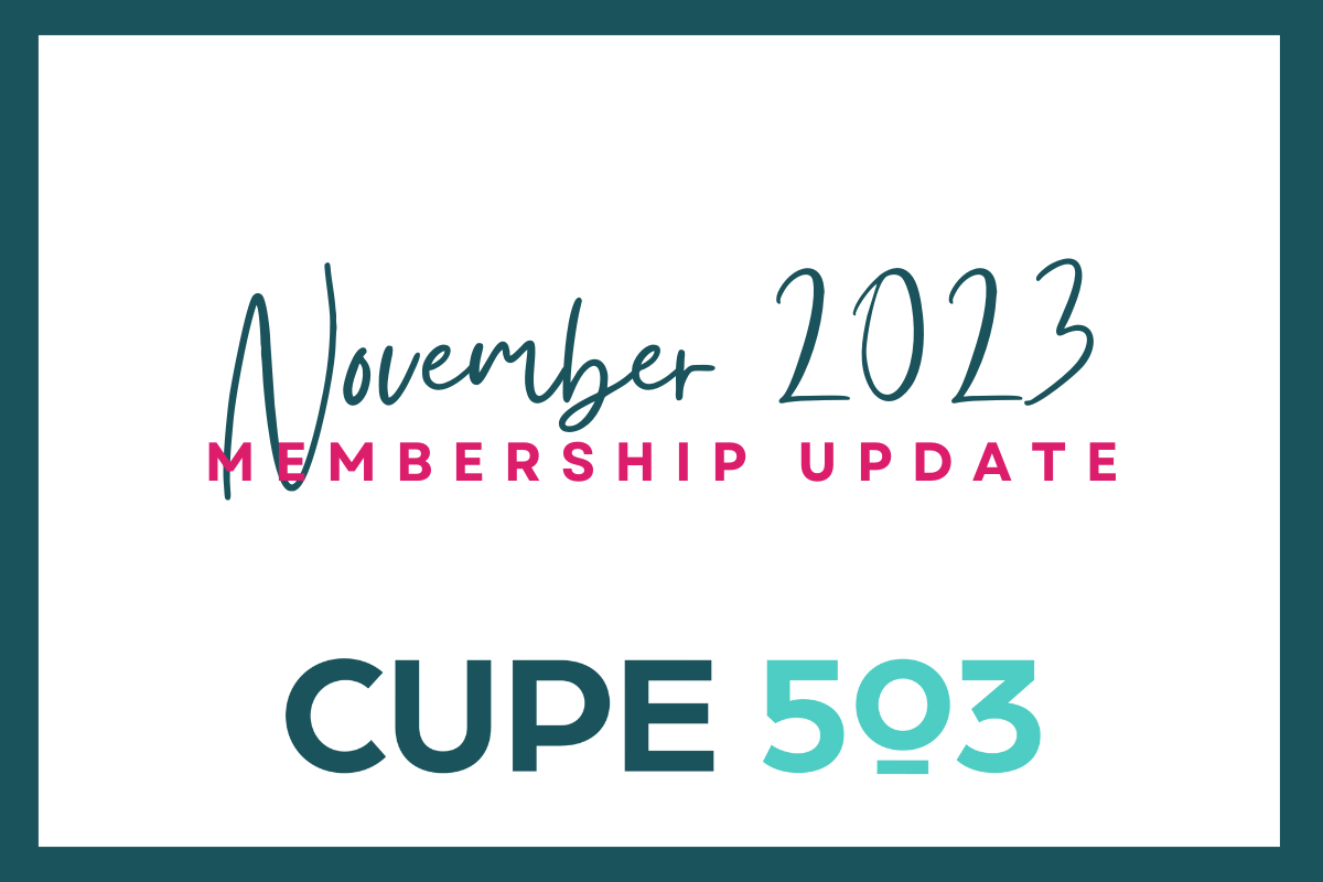 Membership Update: November 2023