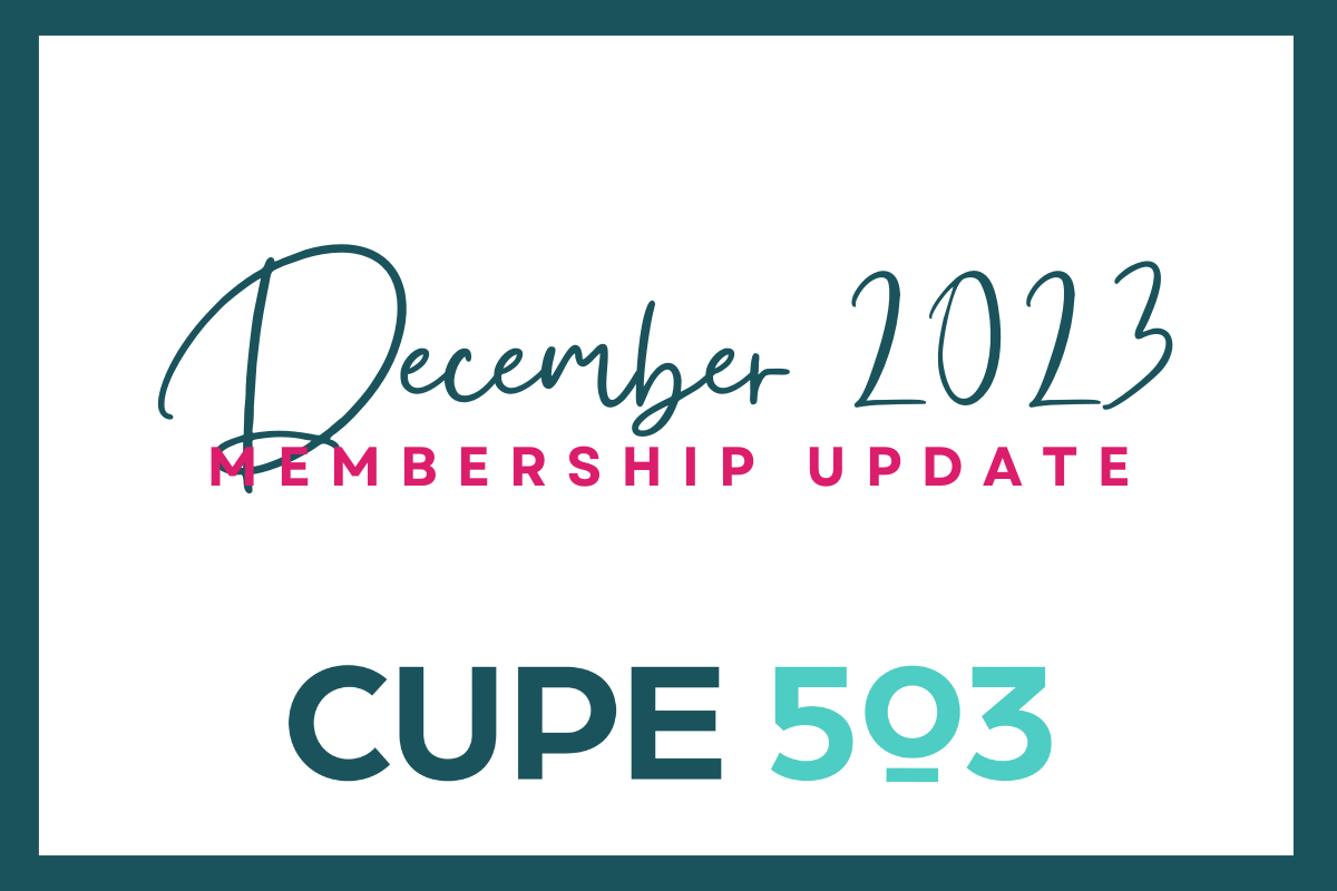 Membership Update: December 2023