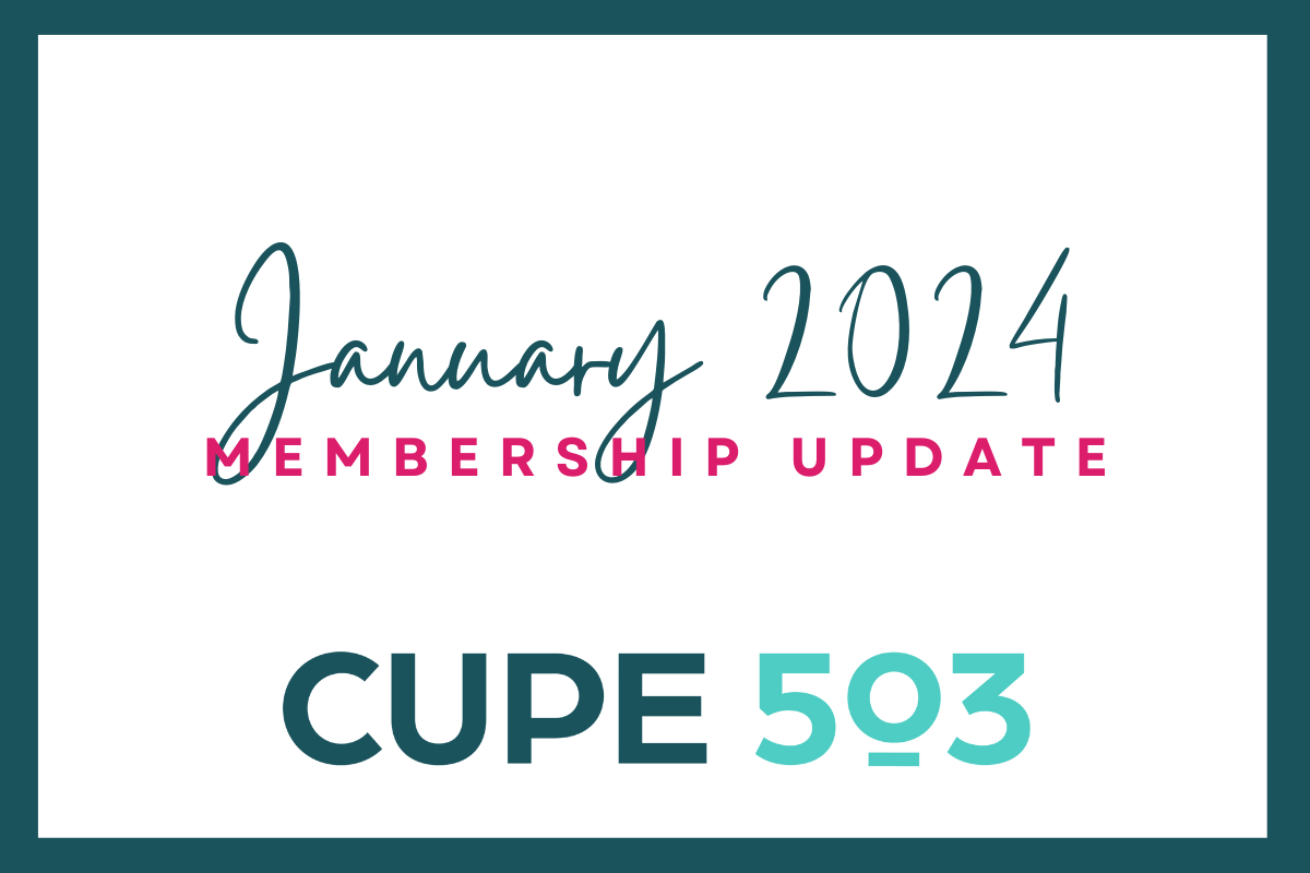 Membership Update: January 2024