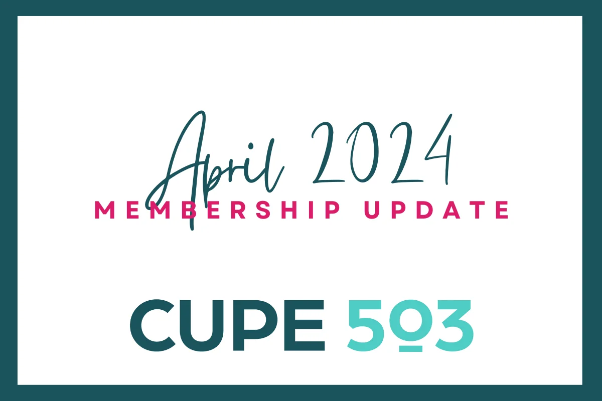 Membership Update: April 2024